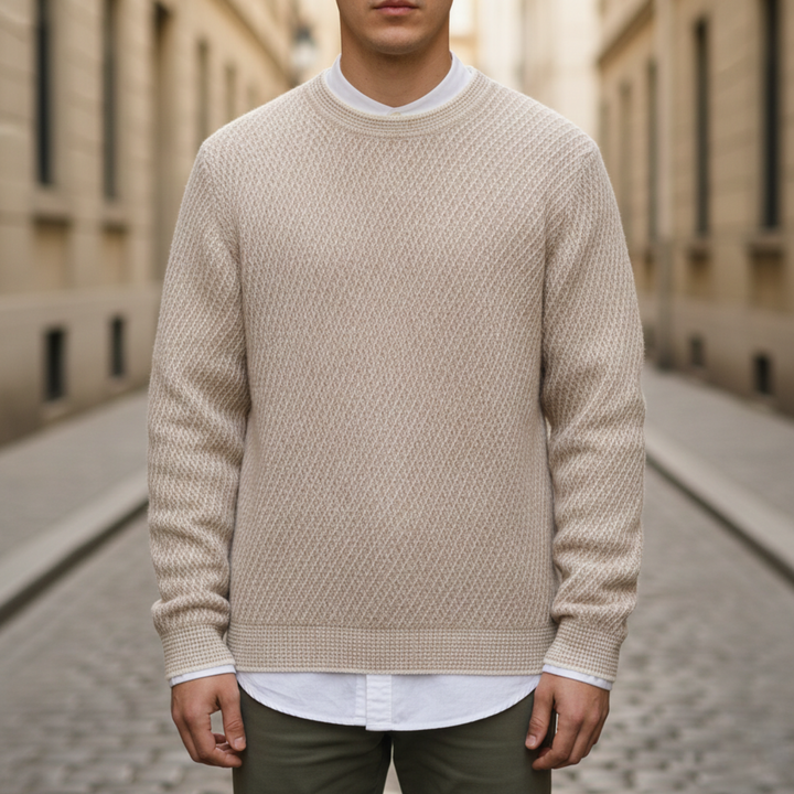 Cashmere Sweater Knit Crew Neck Mens