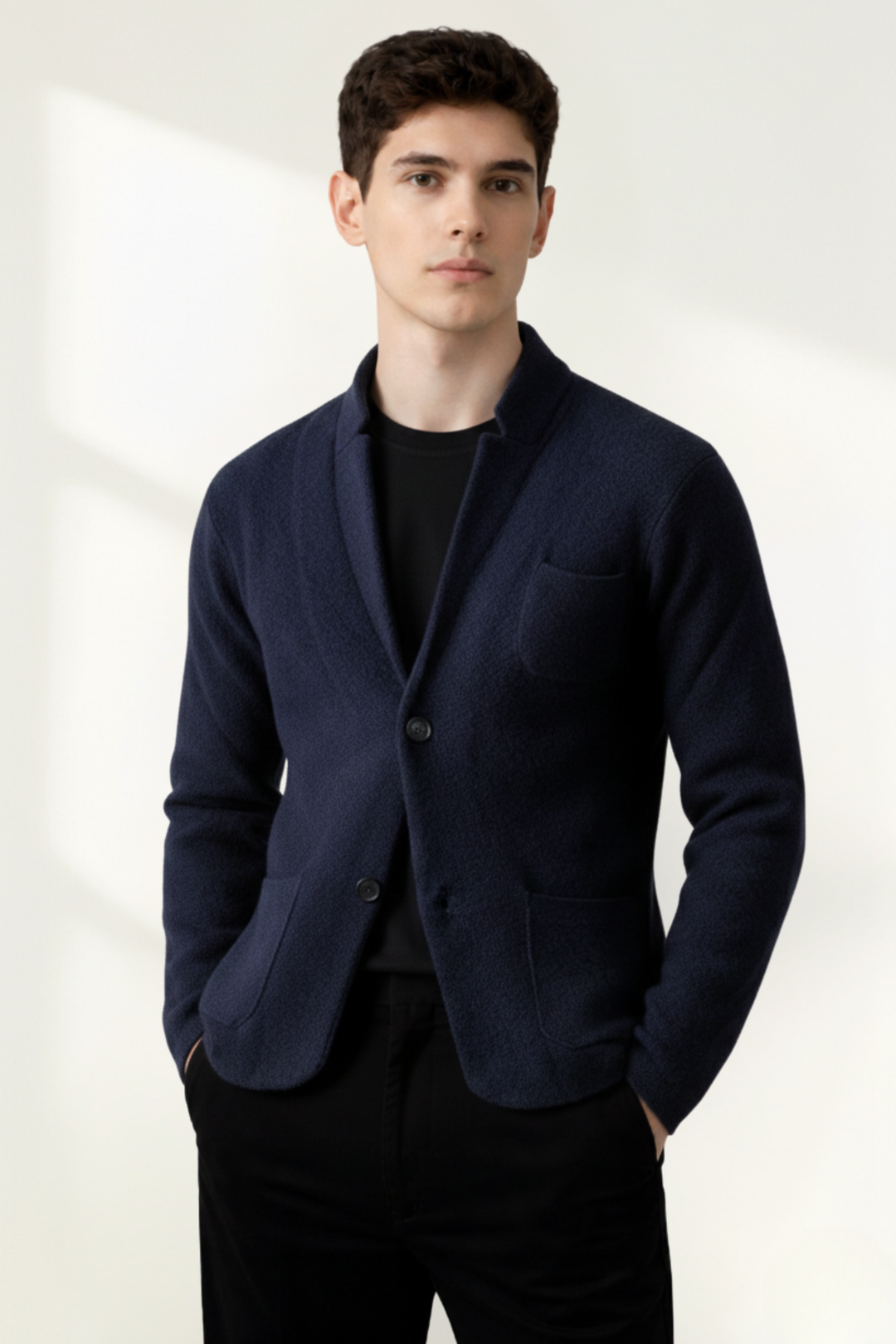 Men’s Button-Front Blazer Jacket