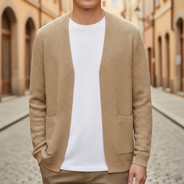 Men's Cardigan Open Front Knit Mens