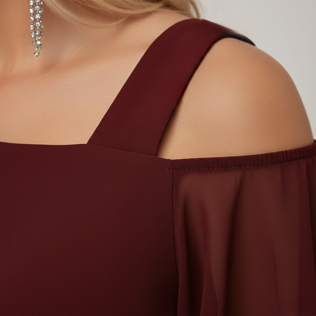 Chiffon Set Women Evening Two Piece Elegant