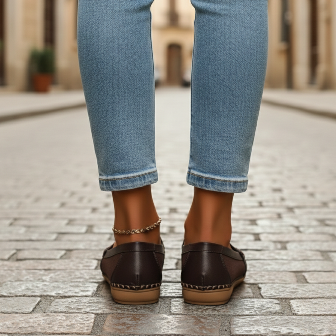 Loafers Slip On Perforated Flat Women Adult