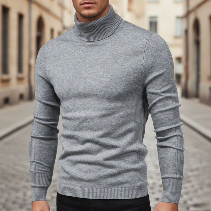 Men’s Turtleneck Knit Sweater Long Sleeve