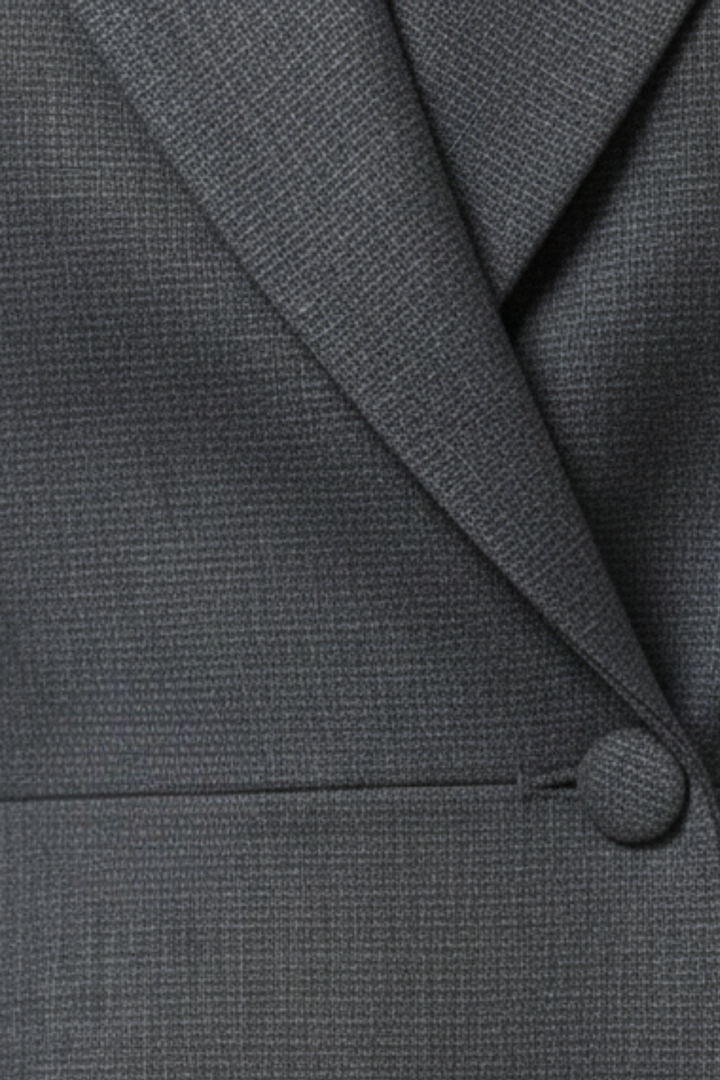 Women Blazer Midi Dress Long Sleeve Button Front