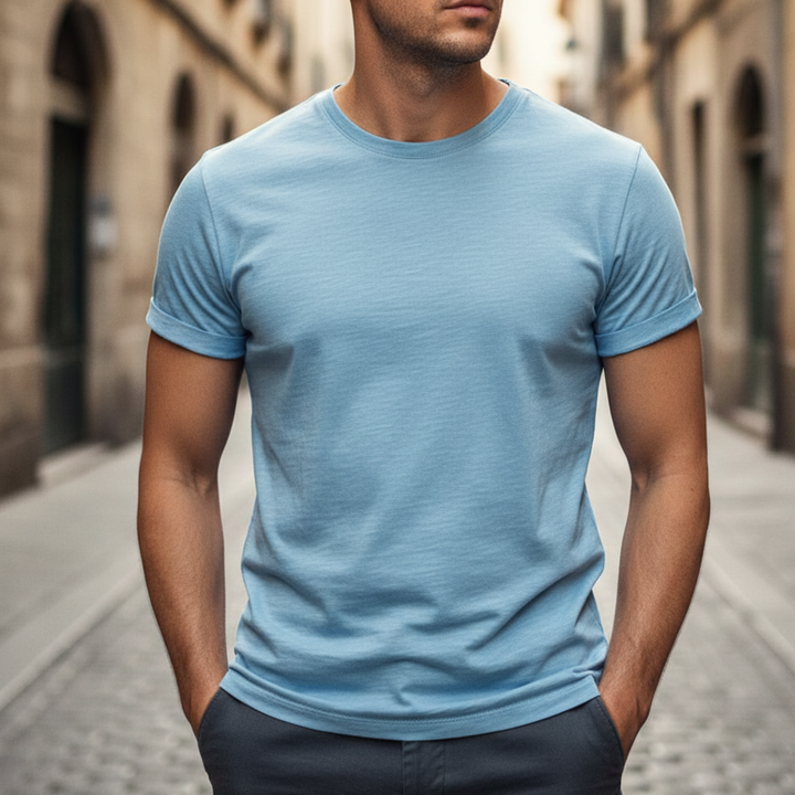 Men's T shirt Crew Neck Short Sleeve