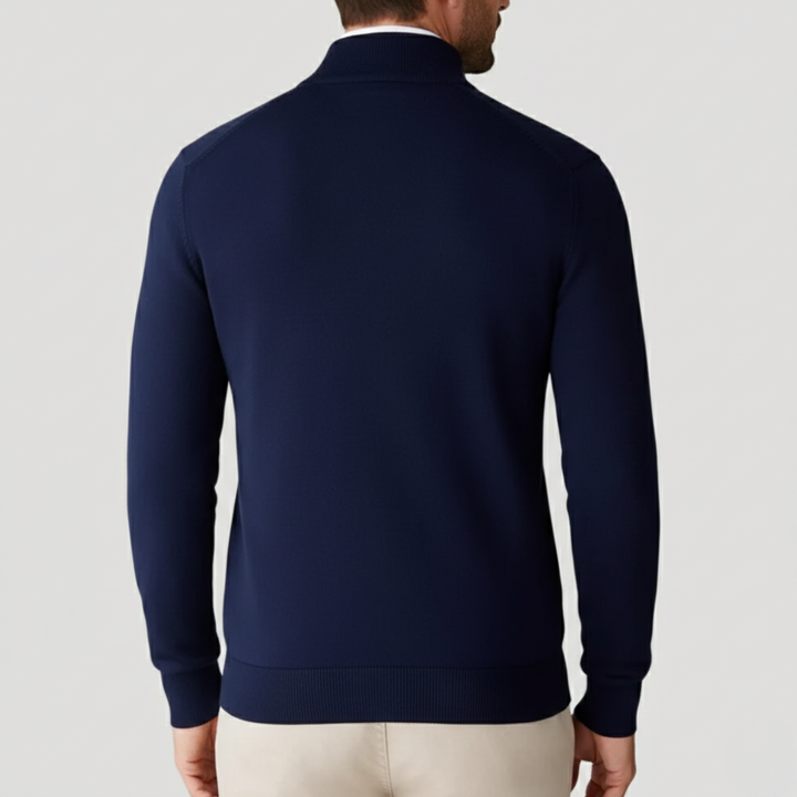 Men’s Half-Zip Lightweight Knit Sweater Casual