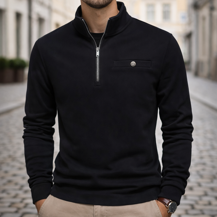 Men’s Half-Zip Minimalist Sweatshirt Casual