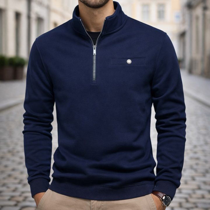 Men’s Half-Zip Minimalist Sweatshirt Casual