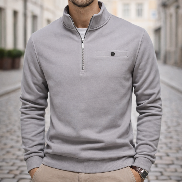 Men’s Half-Zip Minimalist Sweatshirt Casual